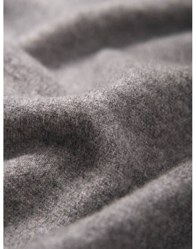 테라누고 cashmere 100% | waist button vest - Gray 착용컷