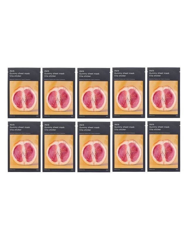 아비브 아비브 구미 시트 마스크 비타 스티커 구미 시트 마스크 27ml x10pcs 착용컷