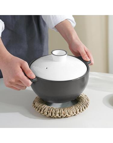한국도자기리빙 리한 아름팟 무균열 뚝배기 12cm 그레이