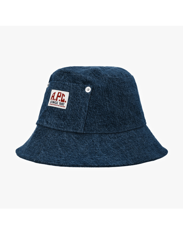 아페쎄 [아페쎄] 남녀공용 THAIS 버킷햇 벙거지 모자(COHTD M24150 IAL WASHED INDIGO) 착용컷