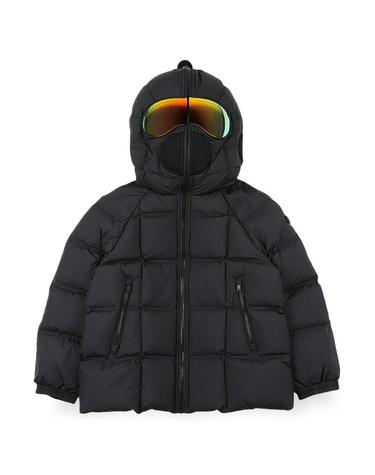 AI라이더스 키즈 스퀘어 퀼팅 고글 후드 패딩 자켓(블랙) JK 716R T MST 90