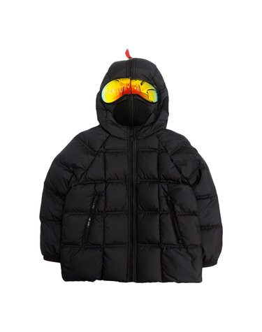 키즈 스퀘어 퀄팅 고글 후드 패딩 블랙 JK 716R T TMF5 90