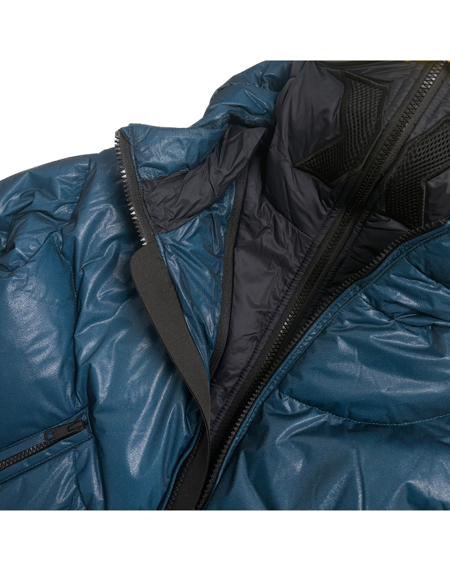 에이아이라이더스키즈 키즈 라운드 퀄팅 투톤 본디드 고글패딩 네이비/피코크 GG 765R T MBT5 26 착용컷