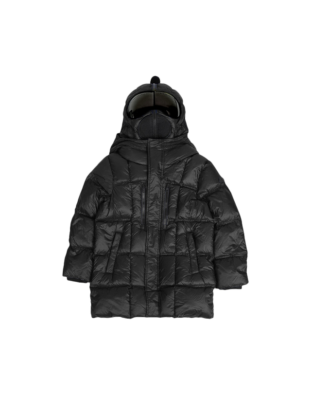에이아이라이더스키즈 키즈 블랙고글 후드 패딩자켓 블랙 CK 720R T KJ4 90BK 착용컷