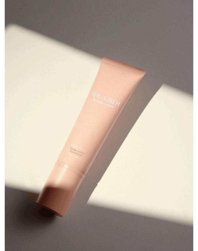 수아이레 복숭앗빛 톤업 글로우 필터 선크림 (50ml) 착용컷