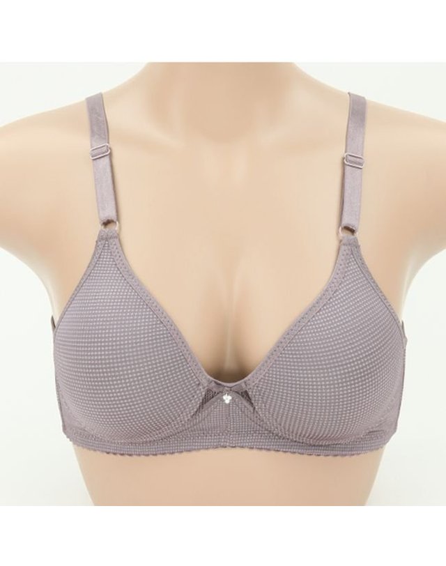 라비앙 [갤러리아] [라비앙] 2102 노와이어 끈조절 2단 후크 인견 몰드 브라 착용컷