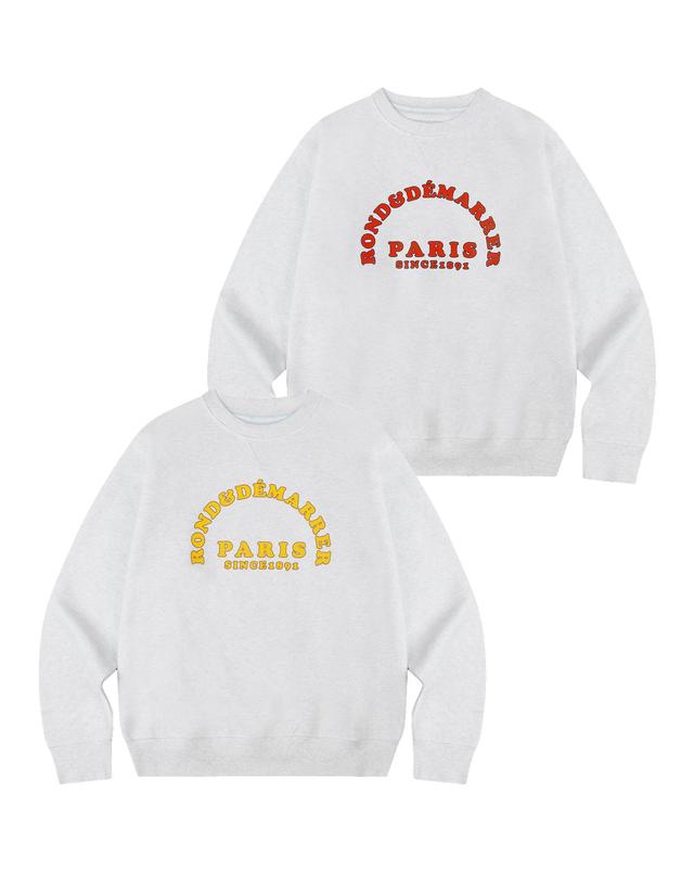 론앤디마리 [남녀공용] PARIS 컬리지 그래픽 맨투맨 착용컷