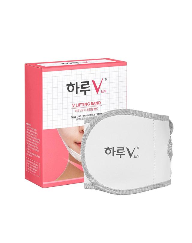 하루브이 하루V브이 리프팅밴드 얼굴 마사지 브이라인 땡기미 팔자주름 이중턱 마사지기구 착용컷