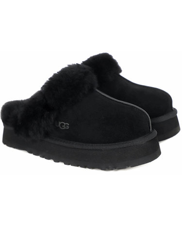 어그 UGG W 디스케트 양털 슬리퍼 블랙 (1122550-BLK)