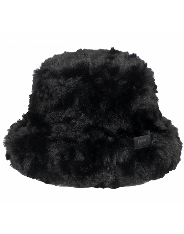 어그 어그 UGG 여성 방한 벙거지 모자 FAUX FUR 버킷 햇 블랙 (100812-BLK) 착용컷