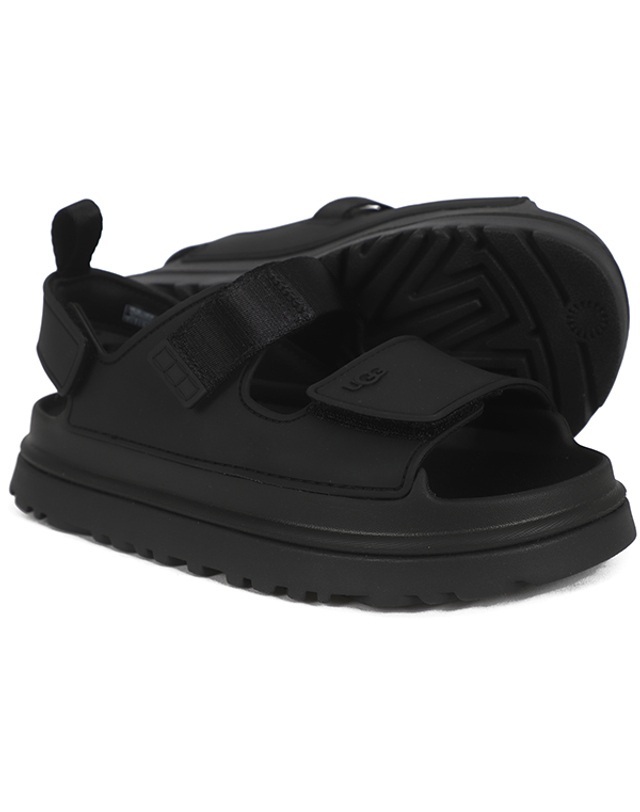 어그 어그 UGG 키즈 골든글로우 샌들 (1152813K-BLK) 착용컷