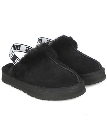 어그 UGG 키즈 양털 슬리퍼 펀케트 슬라이드 블랙 (1130395K-BLK)