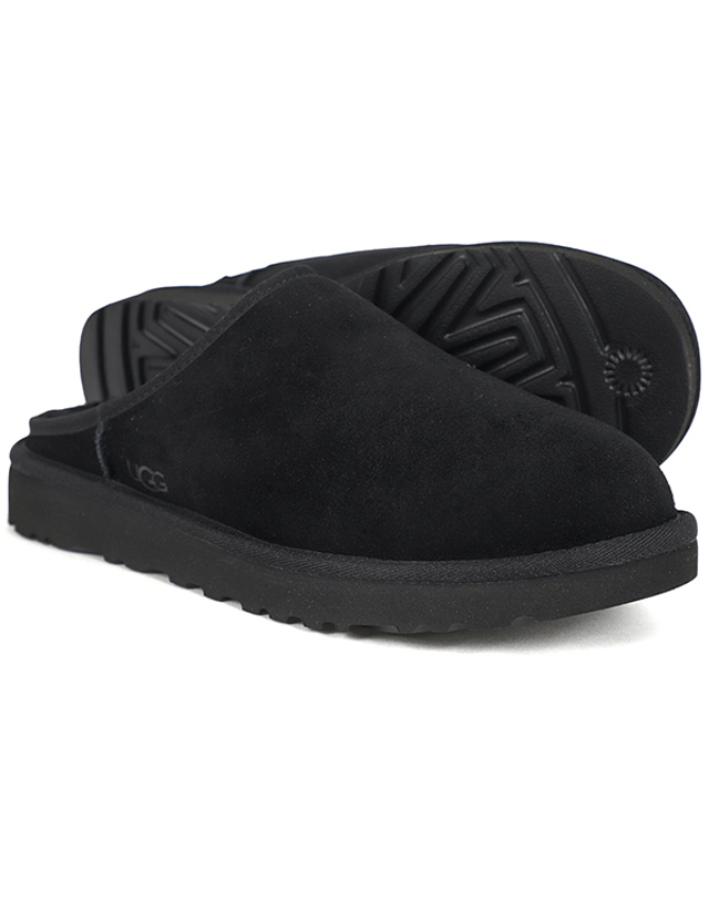 어그 어그 UGG 남성 클래식 슬립온 블랙 뮬 방한 겨울 슬리퍼 (1129290-BLK) 착용컷