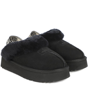 오즈어그웨어 양털 슬리퍼 UGG 코케트 백스트랩 플랫폼 (OUW111PEB-BLACK)