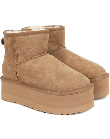 오즈어그웨어 여성 미니 양털 부츠 UGG 클래식 플랫폼 (OUW102PP-CHESTNUT)