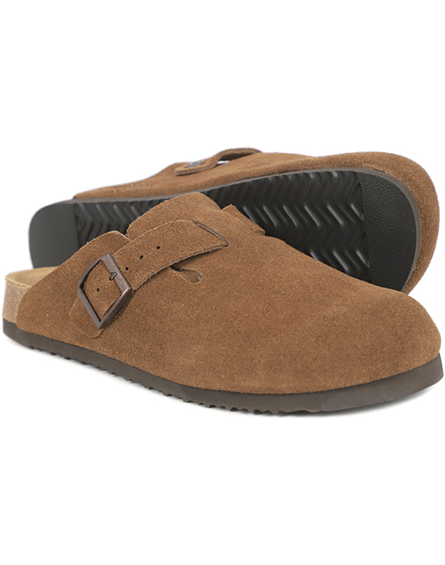 오즈웨어 오즈어그웨어 UGG 남녀공용 천연 소가죽 슬리퍼 오지 소프트 풋베드 (OUW262-CHESTNUT) 착용컷