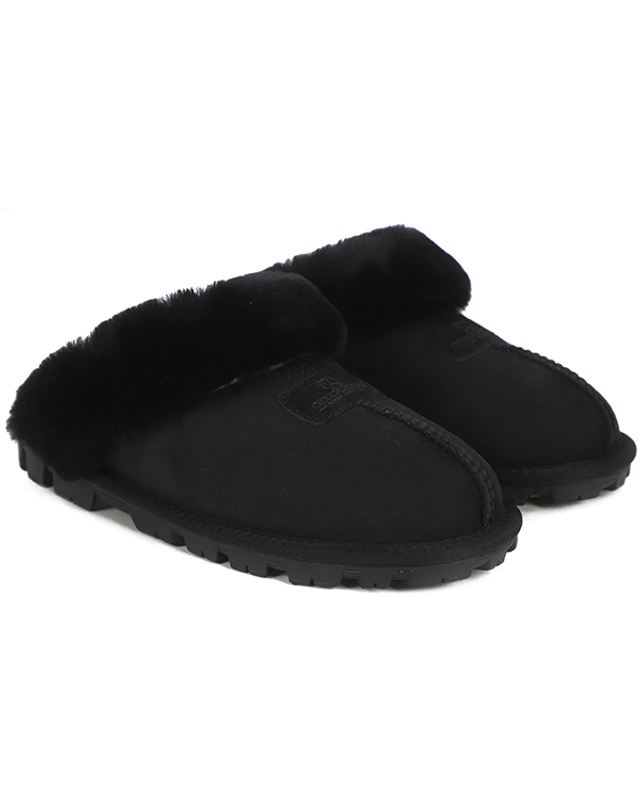 오즈웨어 오즈어그웨어 UGG 양털 슬리퍼 코케트 (OUW111-BLACK) 착용컷