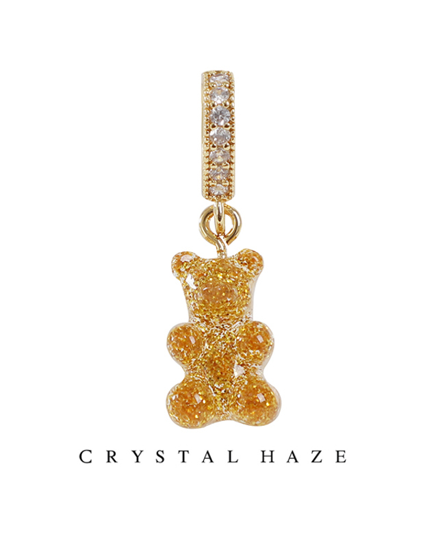 크리스탈 헤이즈 크리스탈 헤이즈 펜던트 Pave Notalgia Bear Pendant - 24K (PCT-24K) 착용컷