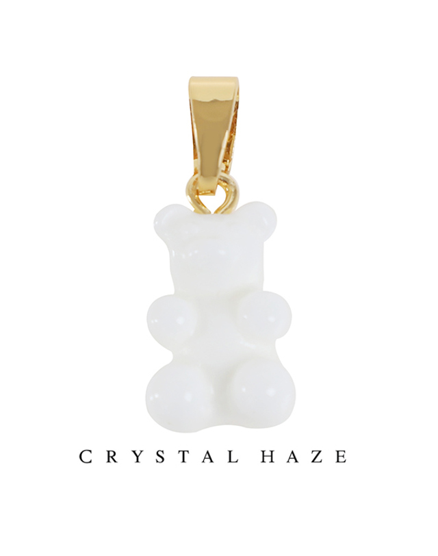 크리스탈 헤이즈 크리스탈 헤이즈 펜던트 Classic Notalgia Bear Pendant - Powder (CCT-Powder) 착용컷