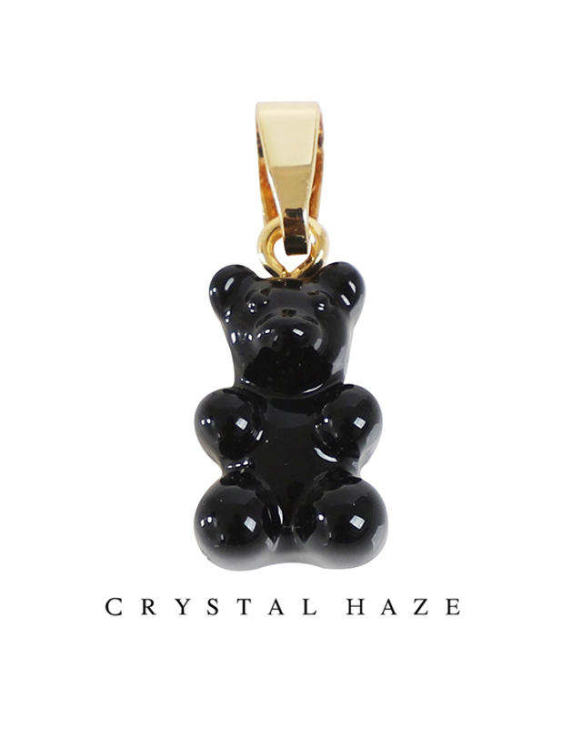 크리스탈 헤이즈 크리스탈 헤이즈 펜던트 Classic Notalgia Bear Pendant - Black (CCT-Black) 착용컷