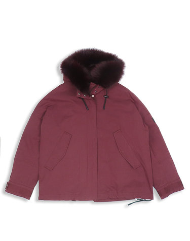 [중고]스미스마켓 이브살로몬 A6070 ARMY 버건디컬러 여성용 야상 점퍼 - 34사이즈 K0008YVES