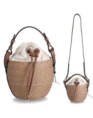 스트링 메탈로고 BAG51753 Nougat Parchment 헬렌카민스키 아구아 버킷 토트백 크로스백 숄더백