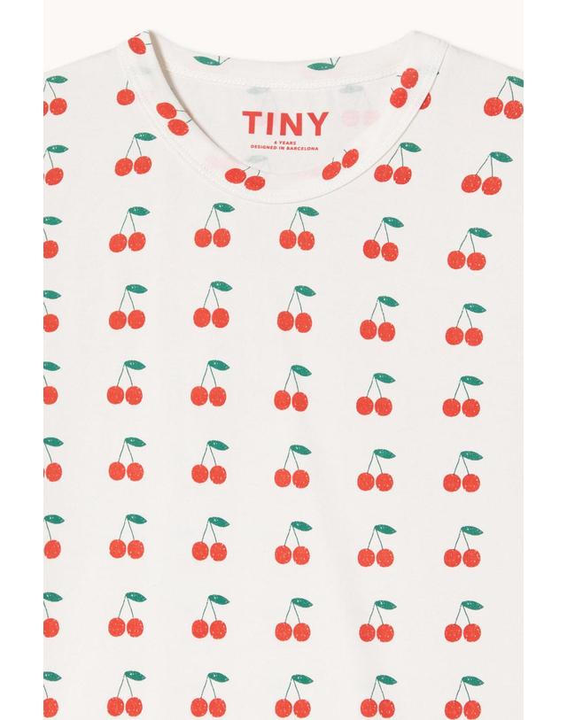 타이니코튼 타이니코튼 26SS 아동 반팔 티셔츠 Cherries Knitted Tee SS26-018-104 착용컷