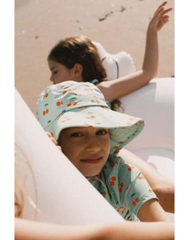 타이니코튼 타이니코튼 26SS 아동 스윔 버킷햇 CHERRIES BUCKET HAT SS26-460-R22 착용컷