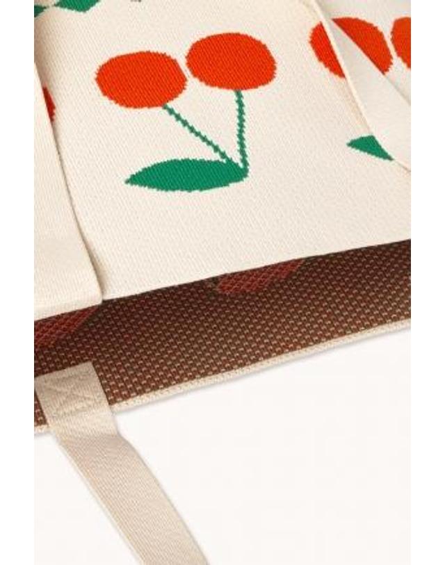 타이니코튼 타이니코튼 26SS 체리 숄더백 CHERRIES TOTE BAG SS26-525-104 화이트 착용컷
