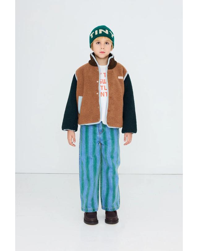 타이니코튼 타이니코튼 26FW 아동 후리스 자켓 COLOR BLOCK SHERPA JACKET AW26-252-R11 착용컷