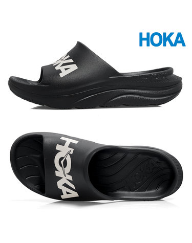 [HOKA] 호카 오라 애슬레틱 리커버리 슬라이드 블랙 1155154-BWHT