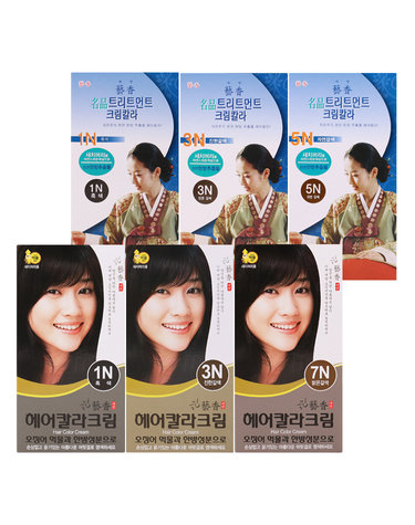 예향 염색약 택1/명품 트리트먼트 크림칼라.헤어칼라크림(먹물)