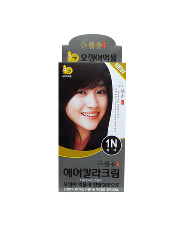 예향 헤어 칼라크림(오징어먹물) 1N 흑색 염색약