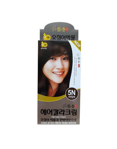 예향 헤어 칼라크림(오징어먹물) 5N 자연갈색