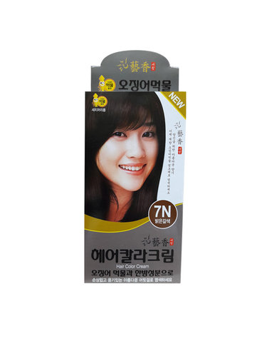 예향 헤어 칼라크림(오징어먹물) 7N 밝은갈색