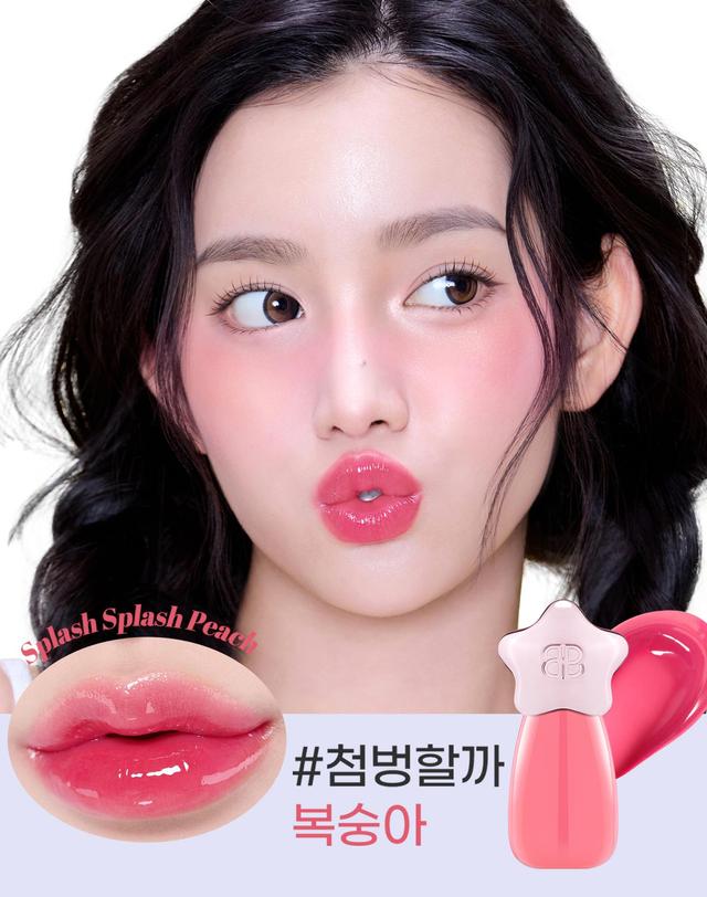 뷰티피플 1+1 뷰티피플 첨벙첨벙 물장구별 틴트 워터 입술각질 지속력 3.4g 5color 착용컷