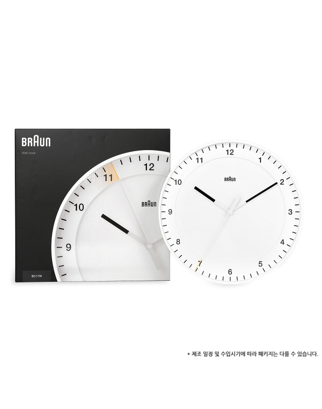 브라운 [BRAUN] BC17W 공용 벽시계 착용컷