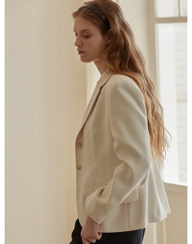 Overfit single jacket - Cream
