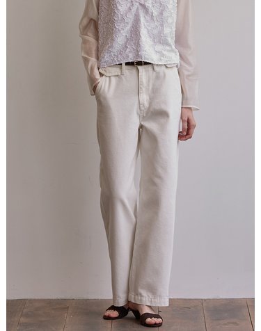 Pocket point cotton pants - Off white