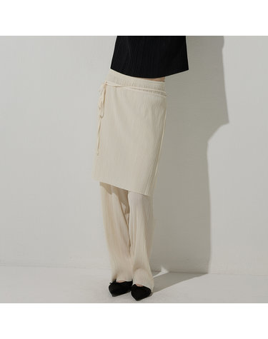 Wrinkle pants&skirt - Cream