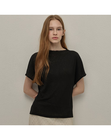 Refill mock neck top - Black
