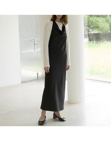Halter-neck maxi dress - Black