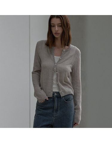 Baby alpaca cardigan - Light grey