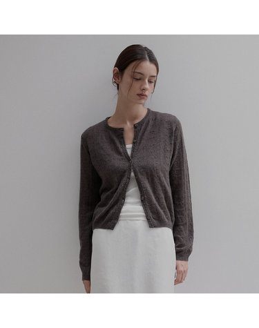 Baby alpaca cardigan - Dark grey