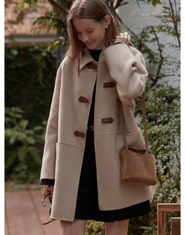 Buckle point handmade coat - Beige