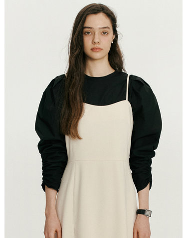 2 way volume blouse - Black