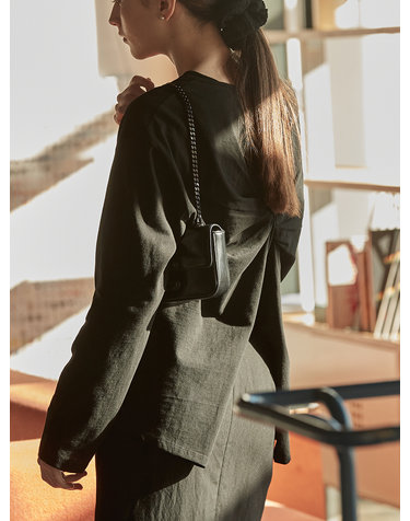 Back twist top - Black