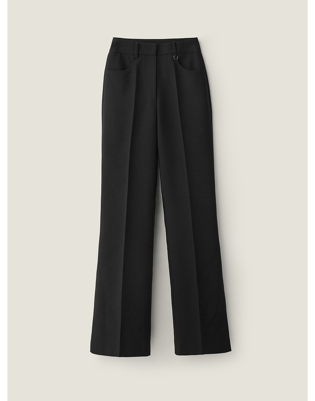비뮤즈맨션 Side slit semi boots cut pants - Black 착용컷