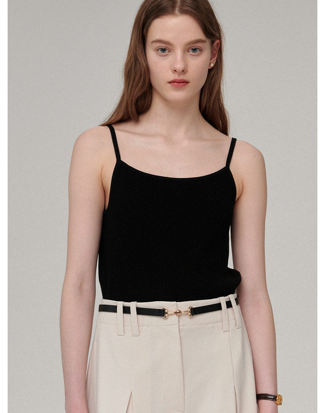 비뮤즈맨션 Ribbed sleeveless - 2colors 착용컷