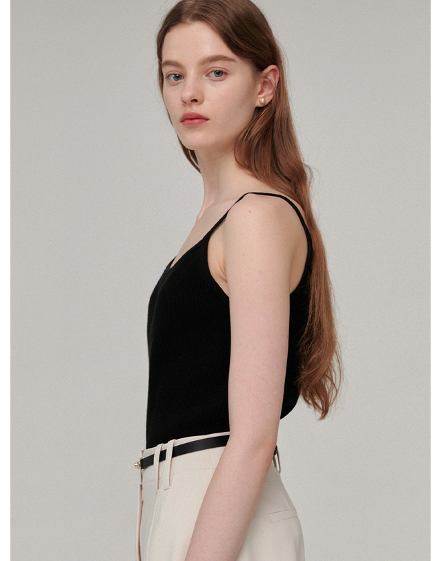 비뮤즈맨션 Ribbed sleeveless - 2colors 착용컷